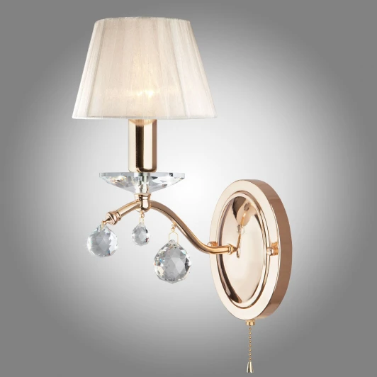 10058/1 золото/прозрачный хрусталь Strotskis Бра Eurosvet Эстель 10058/1 золото/прозрачный хрусталь Strotskis