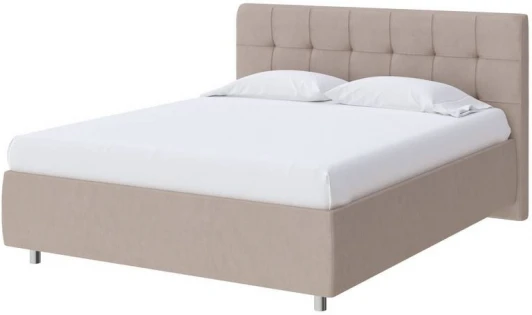 1922646 PROxSON Кровать Nety без основания (Ткань: Рогожка Тетра Бежевый) 120x190