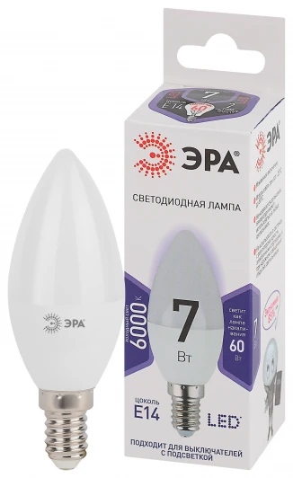 LED B35-7W-860-E14 Лампочка светодиодная E14 7W ЭРА LED B35-7W-860-E14