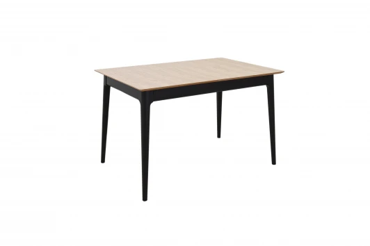 102222 Стол раздвижной 120(155)*80 Дуб Светлый/черн. Аврора 102222