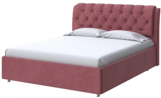1934820 PROxSON Кровать Chester (Ткань: Велюр Ultra Багряный) 180x200