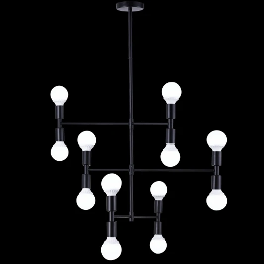 LOFT LUX 75129/12C BLACK Потолочная люстра Natali Kovaltseva Loft Lux 75129/12C BLACK