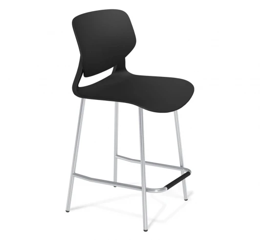 7723189104 Стул полубарный Sheffilton SHT-ST59/S196-1 черный/хром лак 7723189104