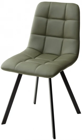 UDC8025HK01722 Стул CHILLI SQUARE HK017-22 серо-эвкалиптовый, PU/ черный каркас