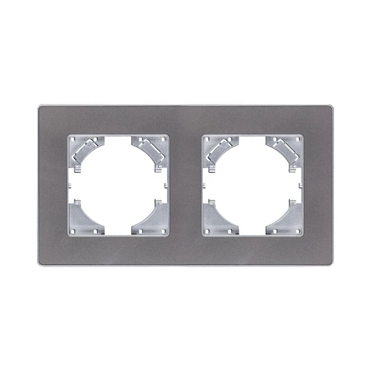 EA2GY Рамка 2-постовая серый Kollinger Eleganz Acryl EA2GY