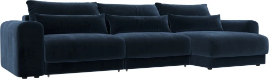 129165 Диван угловой Лига-056 НПБ Лонг угол универсальный Лига Диванов (Велюр) арт.129165