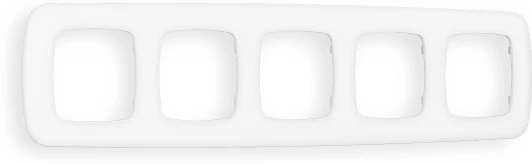 OF140125 Рамка Ambrella Volt OMEGA Ecta (Белый матовый) 5-ая OF140125