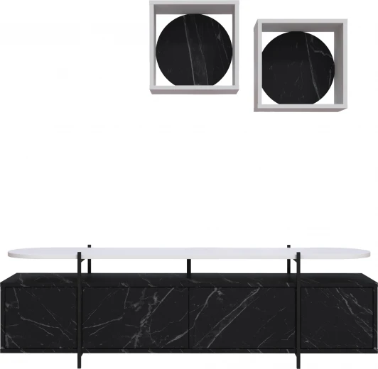 LEV00534 ТВ тумба HANLEY TV UNIT (Дерево/Белый) LEVE