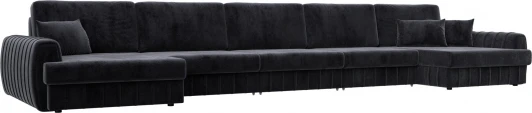 129365 Диван П-образный Лига-057 НПБ МегаЛонг Лига Диванов (Велюр) арт.129365