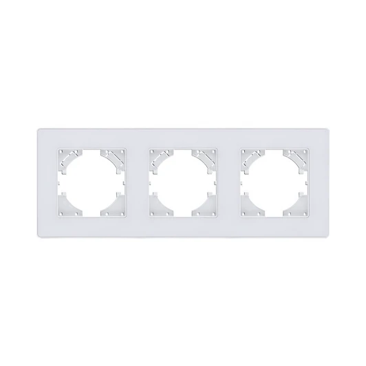 EA3WH Рамка 3-постовая белый Kollinger Eleganz Acryl EA3WH