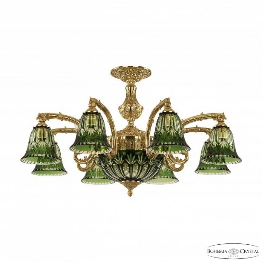 71212P/8+3/210 G P2 U Clear-Green/H-1I Подвесная люстра Bohemia 7121 71212P/8+3/210 G P2 U Clear-Green/H-1I