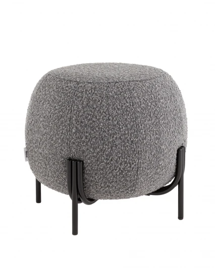 УТ000040001 Пуф Флик new ткань букле тёмно-серый Stool Group арт.УТ000040001