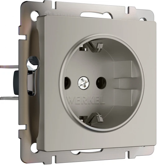 W1271004 Розетка с заземлением (дымчатый) Werkel W1271004
