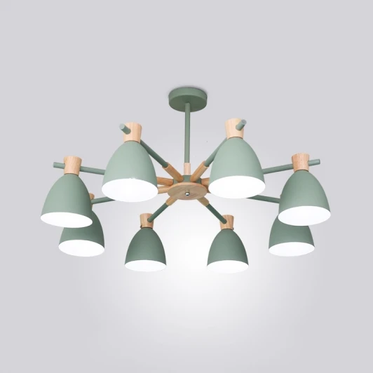 FOLKE01 Потолочная люстра на штанге Folke 8 Green ImperiumLoft Folke01 (178027-26) (LED, 220V)