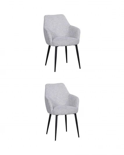 УТ000042537 Стул обеденный Katys светло-серый рогожка 2 шт. Stool Group УТ000042537