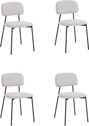 УТ000040812 Стул Stool Group Chao светло-серый черные ножки 4 шт. арт.УТ000040812