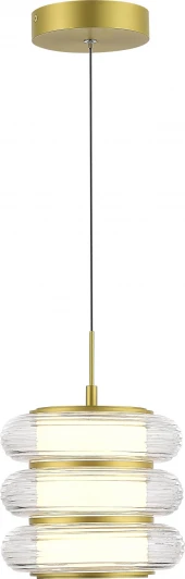 SL6239.203.03 Подвесной сетильник ST Luce Frittela SL6239.203.03 золото/прозрачный LED 1*16W 3000K (220V, на проводе, круглые)