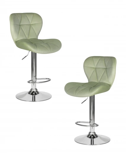 LM-5022-N_CH-M_V-MJ9-87 Набор 2 шт стул барный DOBRIN BARNY (мятный велюр (MJ9-87))