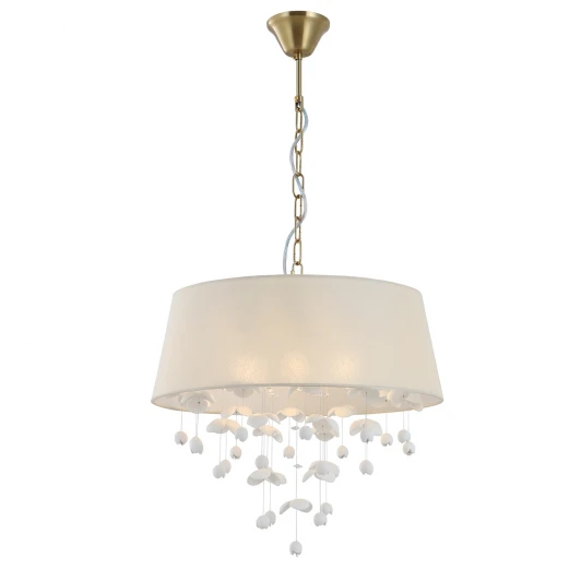 V000557 Подвесная люстра с керамическими подвесками (13029/6P Beige) Indigo Tenerezza V000557 (220V, на цепи)