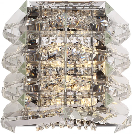 SL6137.101.02 Настенный светильник ST Luce Strozzi SL6137.101.02 никель/прозрачный E14 2*40W (220V)