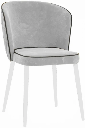 00-00073760 Стул DikLine 347 E28 светло-серый, ножки белые арт.00-00073760