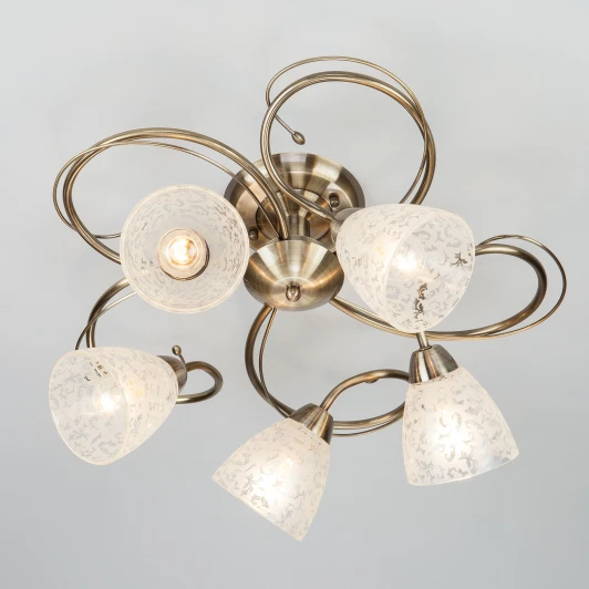 30130/5 античная бронза Потолочная люстра Eurosvet Natalie 30130/5 античная бронза