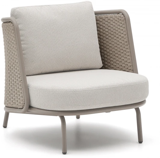 251569 Уличное кресло Sedalis из алюминия и серо-коричневой веревки La Forma (ex Julia Grup) арт.251569