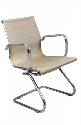 CH-993-LOW-V/GOLD Кресло Бюрократ CH-993-Low-V золотистый сетка низк.спин. полозья металл хром