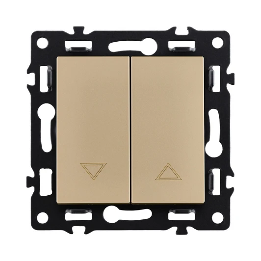 AS-013GD Механизм управления жалюзи 2-клавишный золотой Kollinger Asthetik AS-013GD