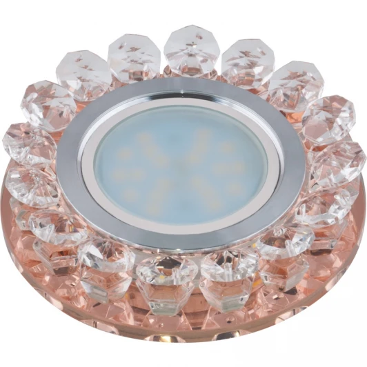 DLS-L102 GU5.3 CHROME/PEACH Встраиваемый точечный светильник Fametto Luciole DLS-L102 GU5.3 CHROME/PEACH