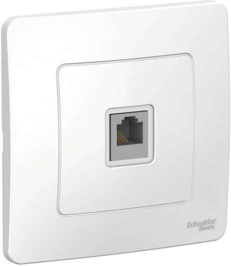 BLNIS011001 Телефонная розетка встраиваемая RJ-11 (белый) Systeme Electric Blanca BLNIS011001