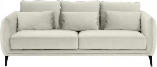 342340 Диван Amsterdam трехместный ОГОГО (арт.342340), (Ткань/Белый)