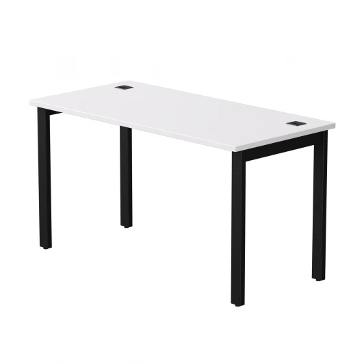 254S007W39005 Стол прямой Everprof EVO (ЭВО) на металлокаркасе 1380х670х755 мм Белый/Черный 254S007W39005