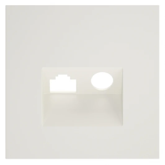 VLS002713 Накладка для розетки TV+RJ45 кат. 6 (хлопок) Voltum S70 VLS002713