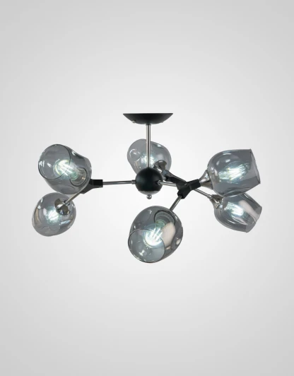 000056966 Потолочная люстра на штанге SL1N SL5328-6 BK+CR 000056966 Мелодия Света
