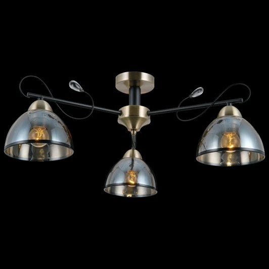 IL0251-3CSQ-79 BK AB Потолочная люстра на штанге ILLUMICO IL0251-3CSQ-79 BK AB