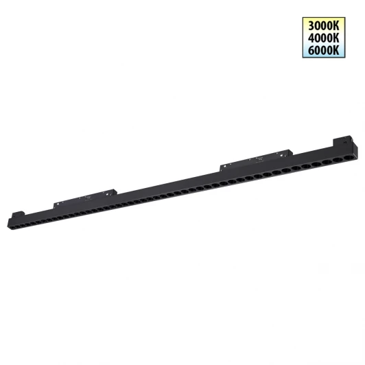 359627 Трековый светильник Downlight светодиодный для низковольтного шинопровода Novotech Flum 359627 черный с переключ. цв. темпер. IP20 LED 3000К\4000К\6000К 45W 48V