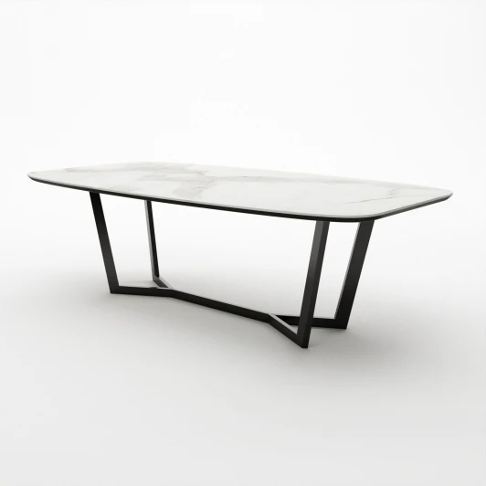 Н0000037381 Стол овальный Top Concept BENZ 160, керамика матовая, белая