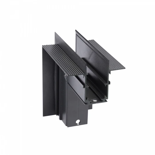 VT0200032-01 Коннектор угловой наружный 20 мм магнитный 100*100 для шинопровода скрытой установки, черный Vitaluce VT0200032-01