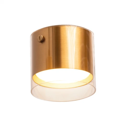 WSL-GX53/07G Точечный светильник накладной Wolta WSL-GX53/07G под лампу GX53 Золотой ORO