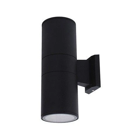 HL267 (075-008-0003) Светильник настенный уличный Horoz Manolya, 2 плафона, черный с прозрачным