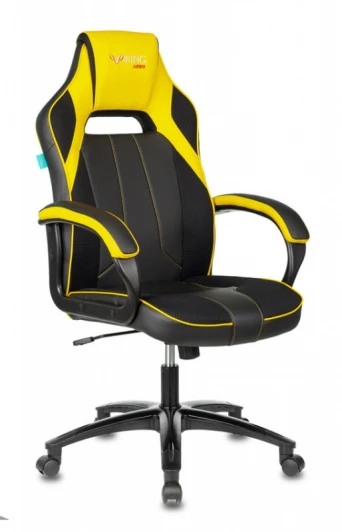 VIKING 2 AERO YELLOW Кресло игровое Zombie VIKING 2 AERO черный/желтый текстиль/эко.кожа крестовина пластик