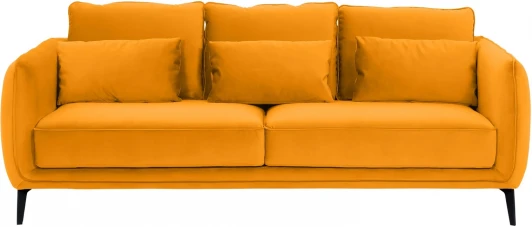 342342 Диван Amsterdam трехместный ОГОГО (арт.342342), (Ткань/Желтый)