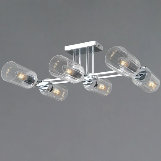 IL0780-6CSQ-25 CR NAPLES Потолочная люстра на штанге ILLUMICO IL0780-6CSQ-25 CR NAPLES (220V)