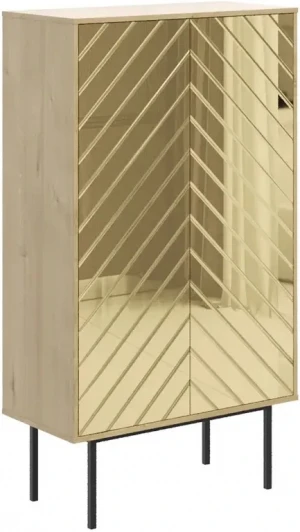 571809 Шкаф 2-дверный Boho ОГОГО (арт.571809), (ЛДСП/Дуб Корбридж,Золотой)