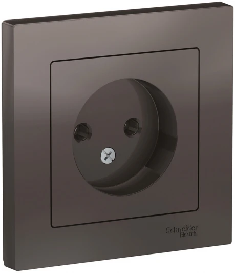 ATN000640 Розетка встраиваемая без заземления (мокко) Systeme Electric AtlasDesign ATN000640
