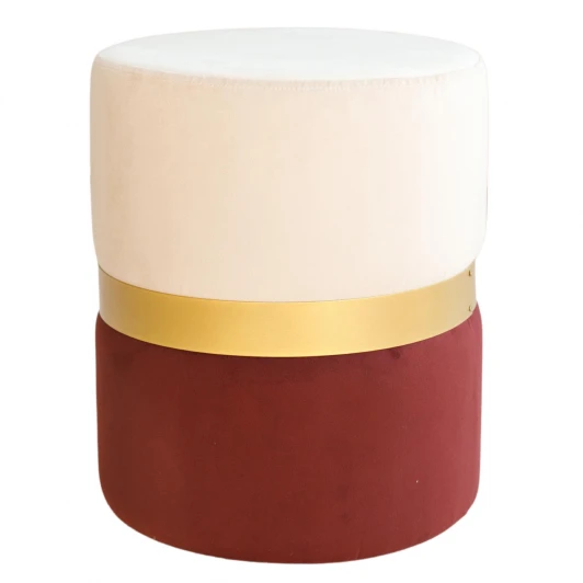 13675 Пуф Dreambag Колорадо Бежево-Бордовый 13675