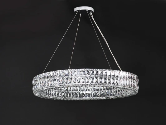 10124+10/S Подвесной светильник Newport 10120 10124+10/S (220V, хрусталь, на тросе, круглые, кольцо)