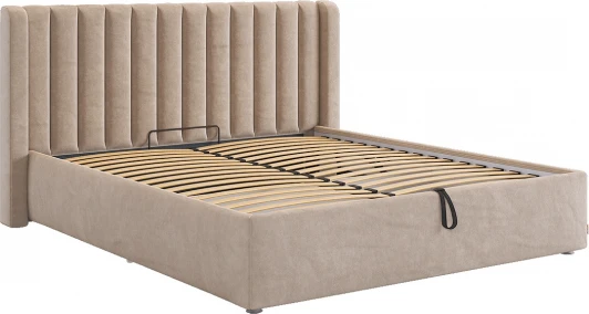 ZP.KM1.6-23.2170 Кровать с подъемным механизмом Ева 160х200 см Mebelson (ДСП,ЛДСП,Велюр/Капучино) арт.ZP.KM1.6-23.2170