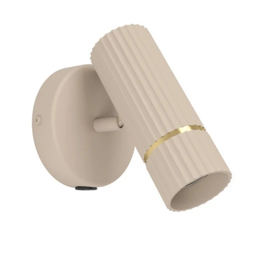 901153 Спот светодиодный Eglo Caminia 901153 1х5W (GU10-LED), 345lm, сталь, песочный, браширован латунь